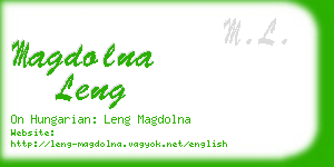 magdolna leng business card